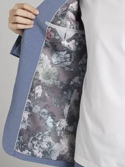 3-piece Suits|Suit Separates-Egara Skinny Fit Seersucker Suit Jacket Chambrary Seersucker