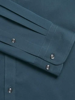 Solid Dress Shirts|Dress Shirts-Egara Skinny Fit Solid Dress Shirt Burgundy Solid