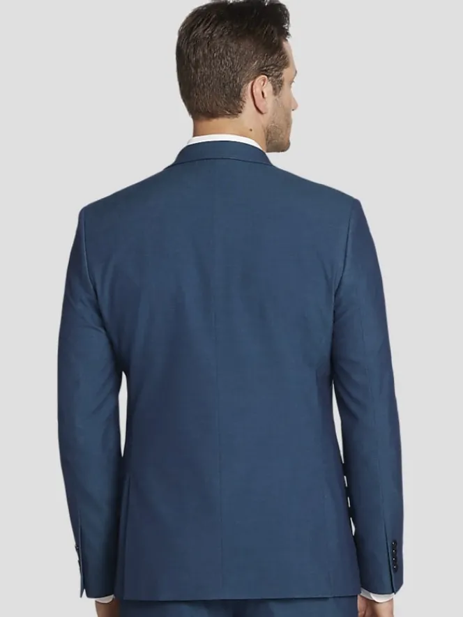 3-piece Suits|Suit Separates-Egara Skinny Fit Suit Jacket Teal