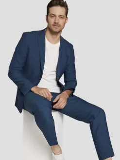 3-piece Suits|Suit Separates-Egara Skinny Fit Suit Jacket Teal