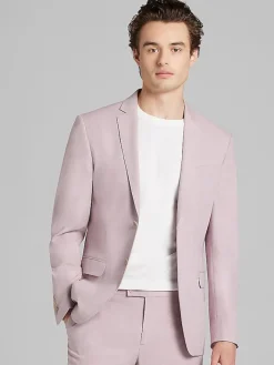 Suit Separates|3-piece Suits-Egara Skinny Fit Suit Jacket Dusty Rose