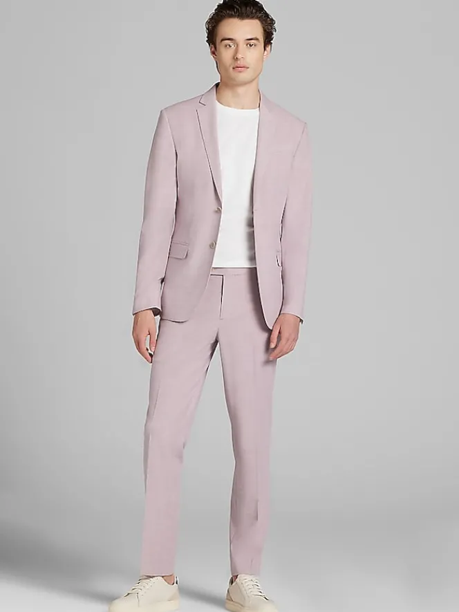 Suit Separates|3-piece Suits-Egara Skinny Fit Suit Jacket Dusty Rose