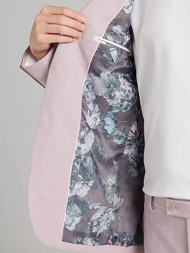 Suit Separates|3-piece Suits-Egara Skinny Fit Suit Jacket Dusty Rose