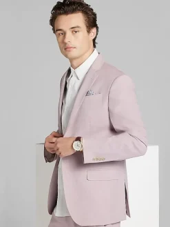 Suit Separates|3-piece Suits-Egara Skinny Fit Suit Jacket Dusty Rose