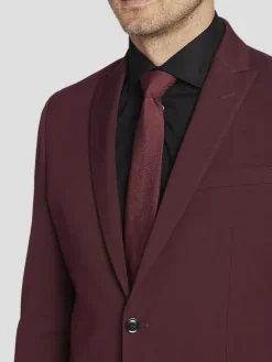 Suit Separates|3-piece Suits-Egara Skinny Fit Suit Jacket Wine