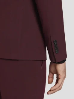 Suit Separates|3-piece Suits-Egara Skinny Fit Suit Jacket Wine