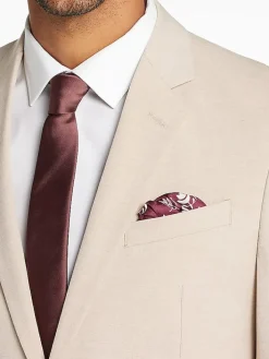 3-piece Suits|Suit Separates-Egara Skinny Fit Suit Jacket Tan Solid