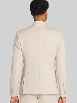 3-piece Suits|Suit Separates-Egara Skinny Fit Suit Jacket Tan Solid