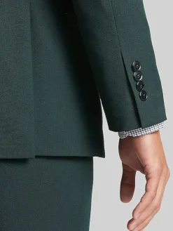 3-piece Suits|Suit Separates-Egara Skinny Fit Suit Jacket Dark Green