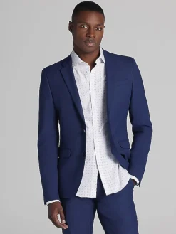 3-piece Suits|Suit Separates-Egara Skinny Fit Suit Jacket Blue/Postman