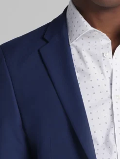 3-piece Suits|Suit Separates-Egara Skinny Fit Suit Jacket Blue/Postman