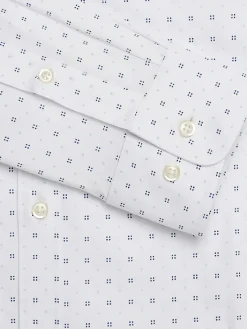 Patterned Dress Shirts|Dress Shirts-Egara Skinny Fit Tonal Squares Dress Shirt Blue/Lt Blue