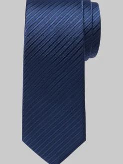 Ties-Egara Skinny Stripe Tie Hot Pink Stripe