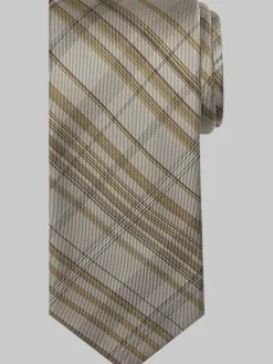 Ties-Pronto Uomo Sleek Plaid Tie Berry