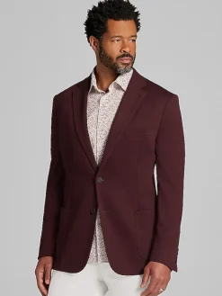 Sport Coats|Sport Coats-Calvin Klein Slim Fit Blazer Burgundy