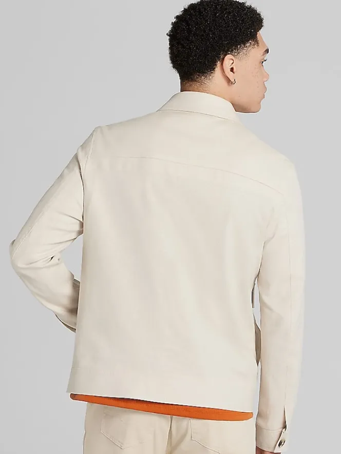 Outerwear-Paisley &Amp; Gray Slim Fit Bomber Jacket Lt Tan