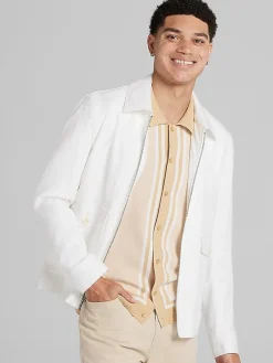 Outerwear-Paisley &Amp; Gray Slim Fit Bomber Jacket White