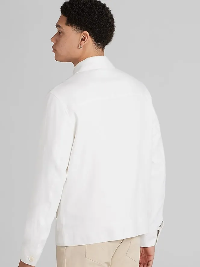 Outerwear-Paisley &Amp; Gray Slim Fit Bomber Jacket White