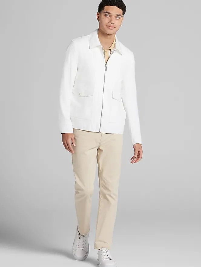 Outerwear-Paisley &Amp; Gray Slim Fit Bomber Jacket White