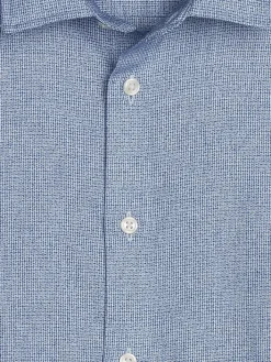 Button Up Shirts|Long Sleeve Button Up Shirts-Awearness Kenneth Cole Slim Fit Breathable Collared Button Up Shirt Med Blue