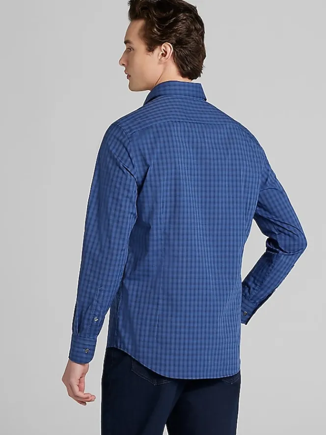 Casual Shirts|Button Up Shirts-Awearness Kenneth Cole Slim Fit Button Up Shirt Light Blue