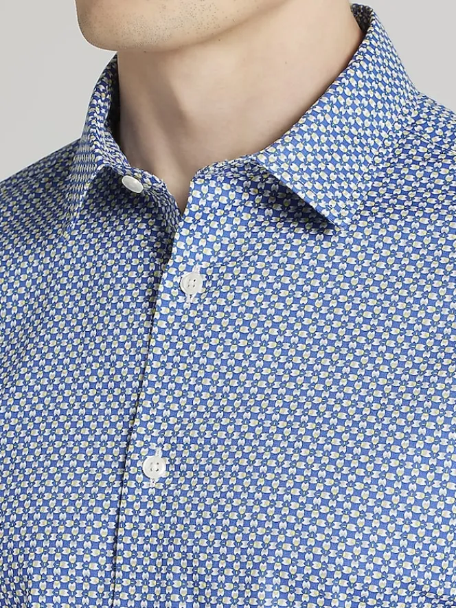 Casual Shirts|Button Up Shirts-Awearness Kenneth Cole Slim Fit Button Up Shirt Navy