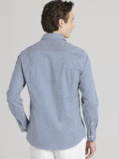 Casual Shirts|Button Up Shirts-Awearness Kenneth Cole Slim Fit Button Up Shirt Navy
