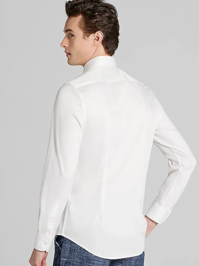 Button Up Shirts|Long Sleeve Button Up Shirts-Paisley &Amp; Gray Slim Fit Button Up Shirt White