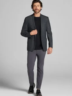 Sport Coats|Sport Coats-Calvin Klein Slim Fit Check Sport Coat Grey/Charcoal Check