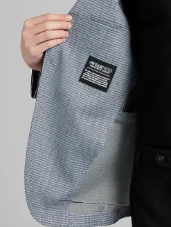 Sport Coats|Sport Coats-Awearness Kenneth Cole Slim Fit Check Sport Coat Grey/Blue Check Knit