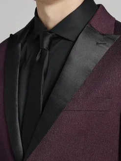 Dinner Jackets-Egara Slim Fit Dinner Jacket Dark Wine