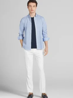 Button Up Shirts|Long Sleeve Button Up Shirts-Paisley &Amp; Gray Slim Fit Dot Button Up Shirt Light Blue