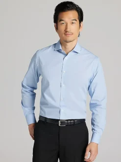 Dress Shirts-Wilke-Rodriguez Slim Fit Dress Shirt Blue