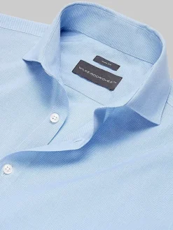 Dress Shirts-Wilke-Rodriguez Slim Fit Dress Shirt Blue