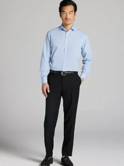 Dress Shirts-Wilke-Rodriguez Slim Fit Dress Shirt Blue