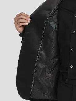 Dinner Jackets-Egara Slim Fit Embossed Velvet Paisley Dinner Jacket Green