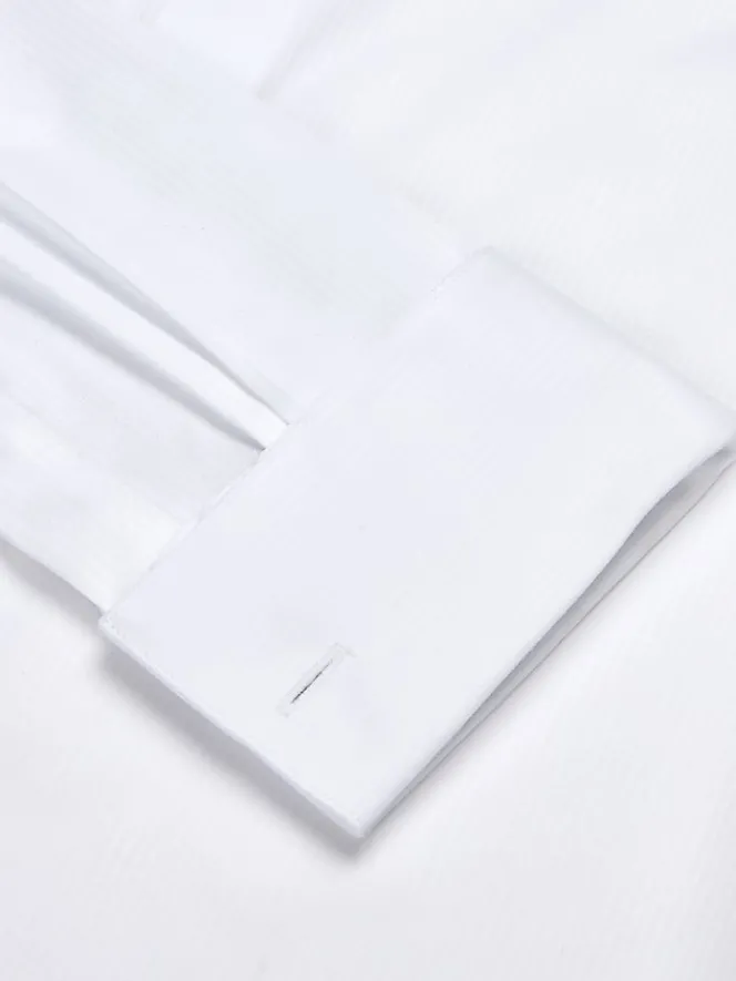 Dress Shirts|Formal Shirts-Pronto Uomo Slim Fit French Cuff Tuxedo Shirt Tuxedo White