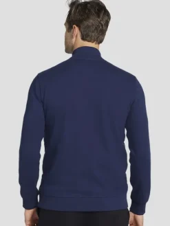 Outerwear-Awearness Kenneth Cole Slim Fit Lightweight Mixed Media Bomber Jacket Navy