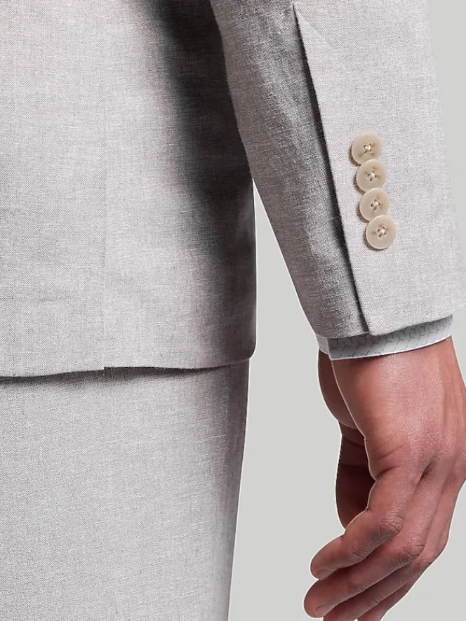 3-piece Suits|Suit Separates-JOE Joseph Abboud Slim Fit Linen Blend Suit Jacket Dusty Blue