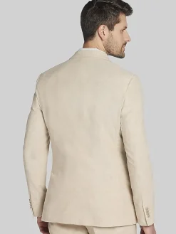 Suit Separates|3-piece Suits-JOE Joseph Abboud Slim Fit Linen Blend Suit Jacket Tan Chambray