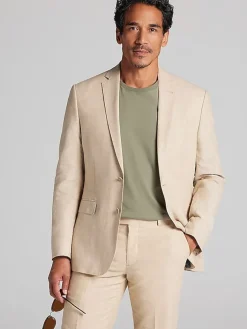 Suit Separates|3-piece Suits-JOE Joseph Abboud Slim Fit Linen Blend Suit Jacket Tan Chambray