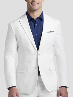 3-piece Suits|Suit Separates-JOE Joseph Abboud Slim Fit Linen Blend Suit Jacket White