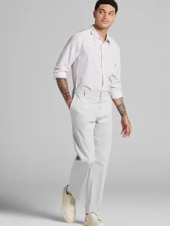 Button Up Shirts|Casual Shirts-Awearness Kenneth Cole Slim Fit Mini Fleur Cross 4-Way Stretch Button Up Shirt Pink