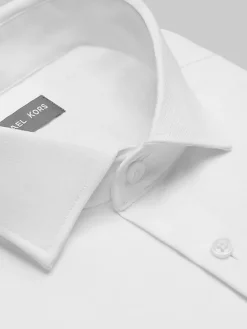 Solid Dress Shirts|White Dress Shirts-Michael Kors Slim Fit Passport Dress Shirt Gray