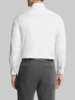 Solid Dress Shirts|White Dress Shirts-Michael Kors Slim Fit Passport Dress Shirt Gray