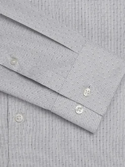 Patterned Dress Shirts|Designer Dress Shirts-Awearness Kenneth Cole Slim Fit Performance Stretch Dress Shirt Gray Check