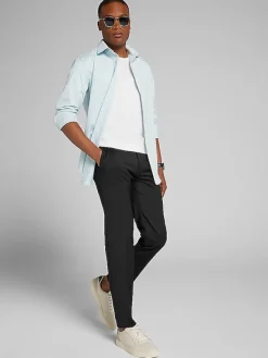 Patterned Dress Shirts|Designer Dress Shirts-Awearness Kenneth Cole Slim Fit Performance Stretch Dobby Check Dress Shirt Teal