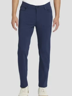 5 Pocket Pants|Big & Tall Pants-Awearness Kenneth Cole Slim Fit Performance Tech 5-Pocket Pants Black