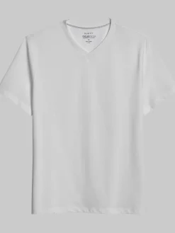 T-shirts-Awearness Kenneth Cole Slim Fit Performance V-Neck Tee White