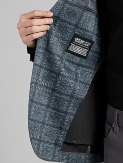 Sport Coats|Sport Coats-Awearness Kenneth Cole Slim Fit Plaid Knit Sport Coat Indigo Plaid Knit